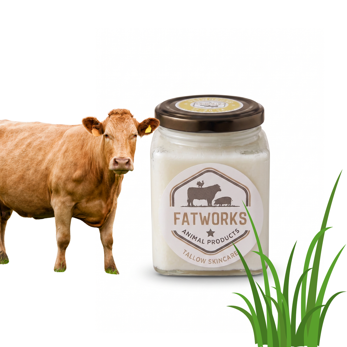 200ml beef Tallow Skincare - Lemongrass Oil Infused