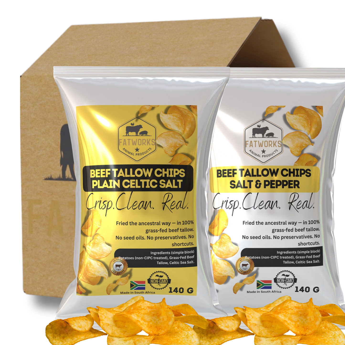 4 Pack (2 x Plain Celtic Salt + 2 x Celtic Salt & Black Pepper)