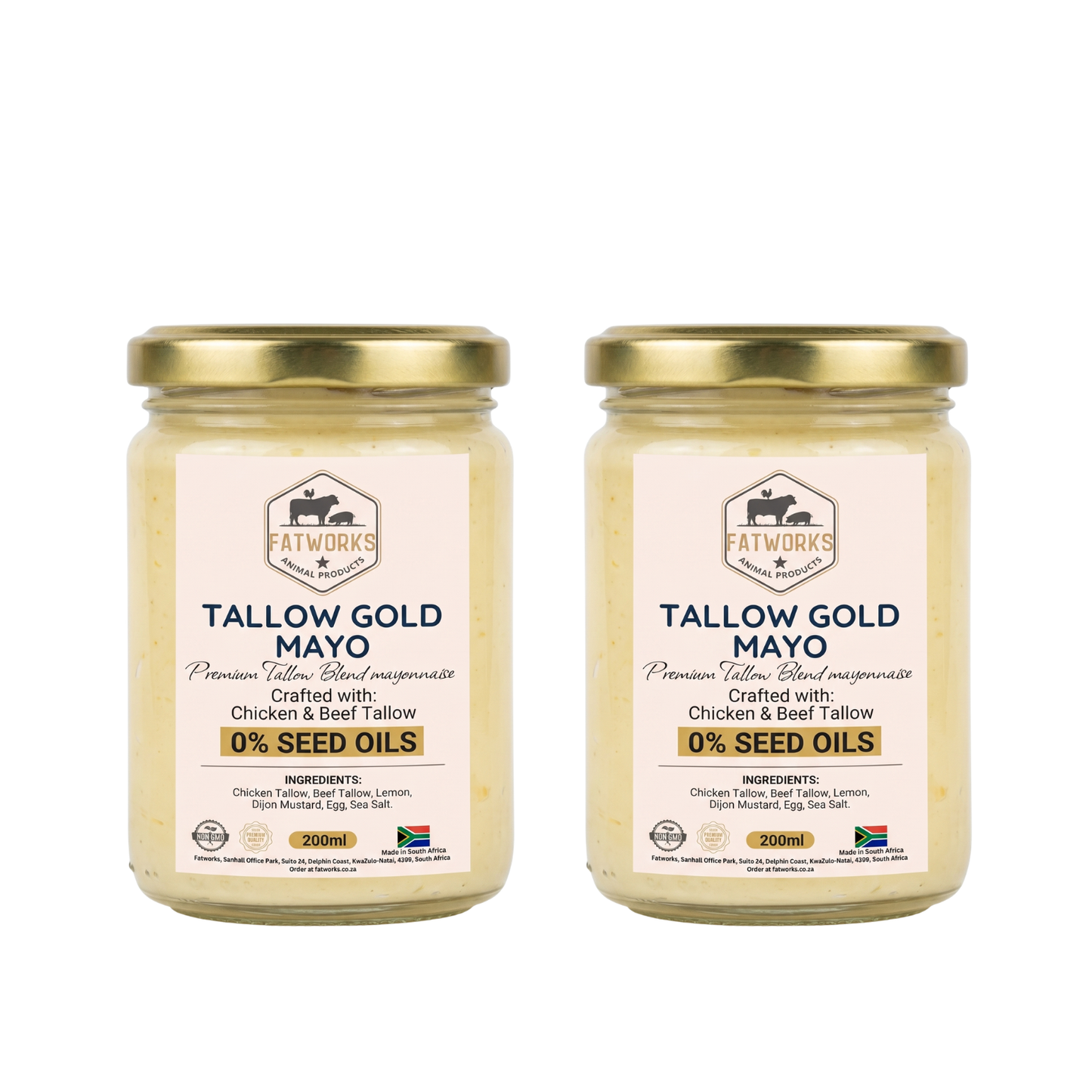 Tallow Gold Mayo (200ml) x 2 - Glass Jar Edition