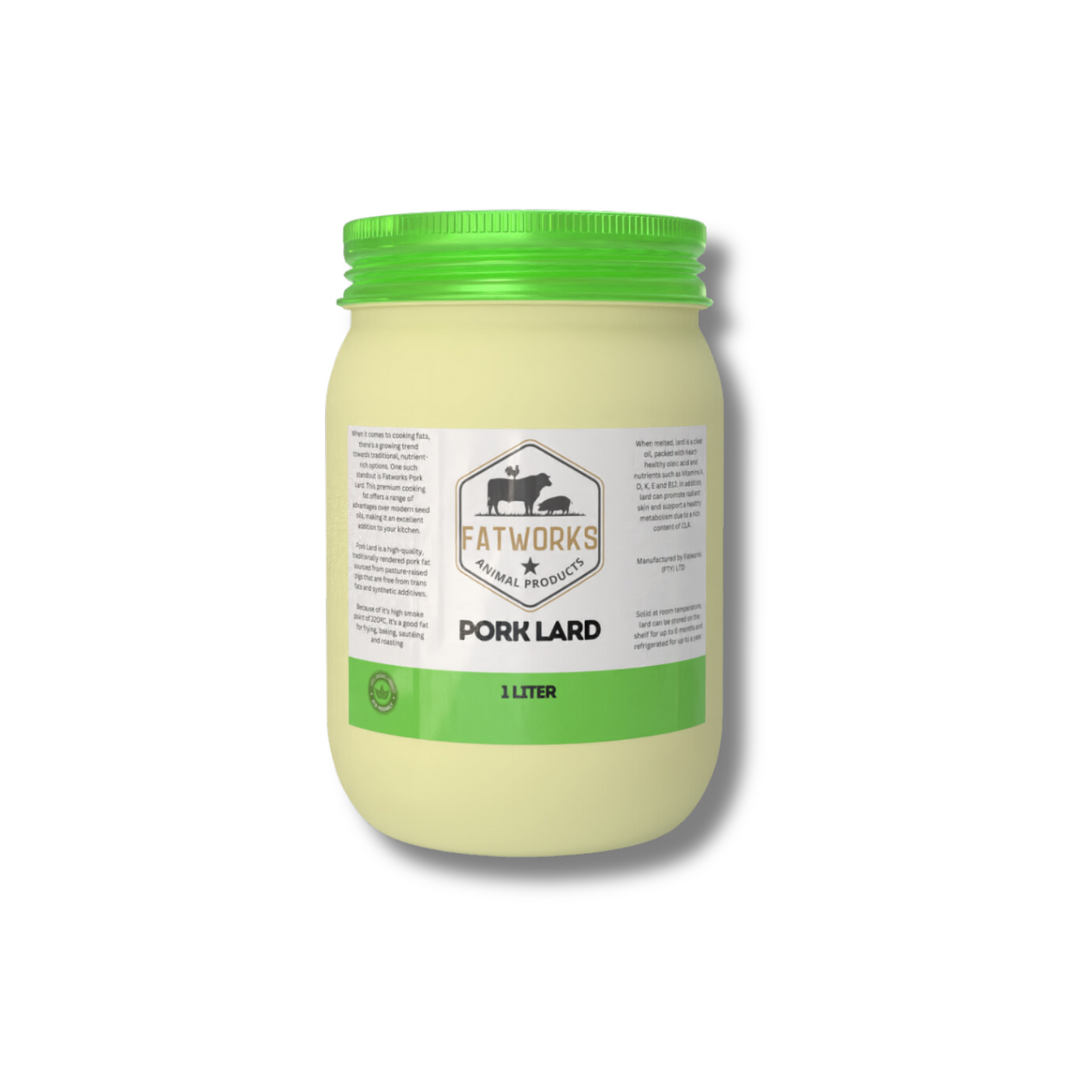 Pork Lard — 1L Consol Glass Jar
