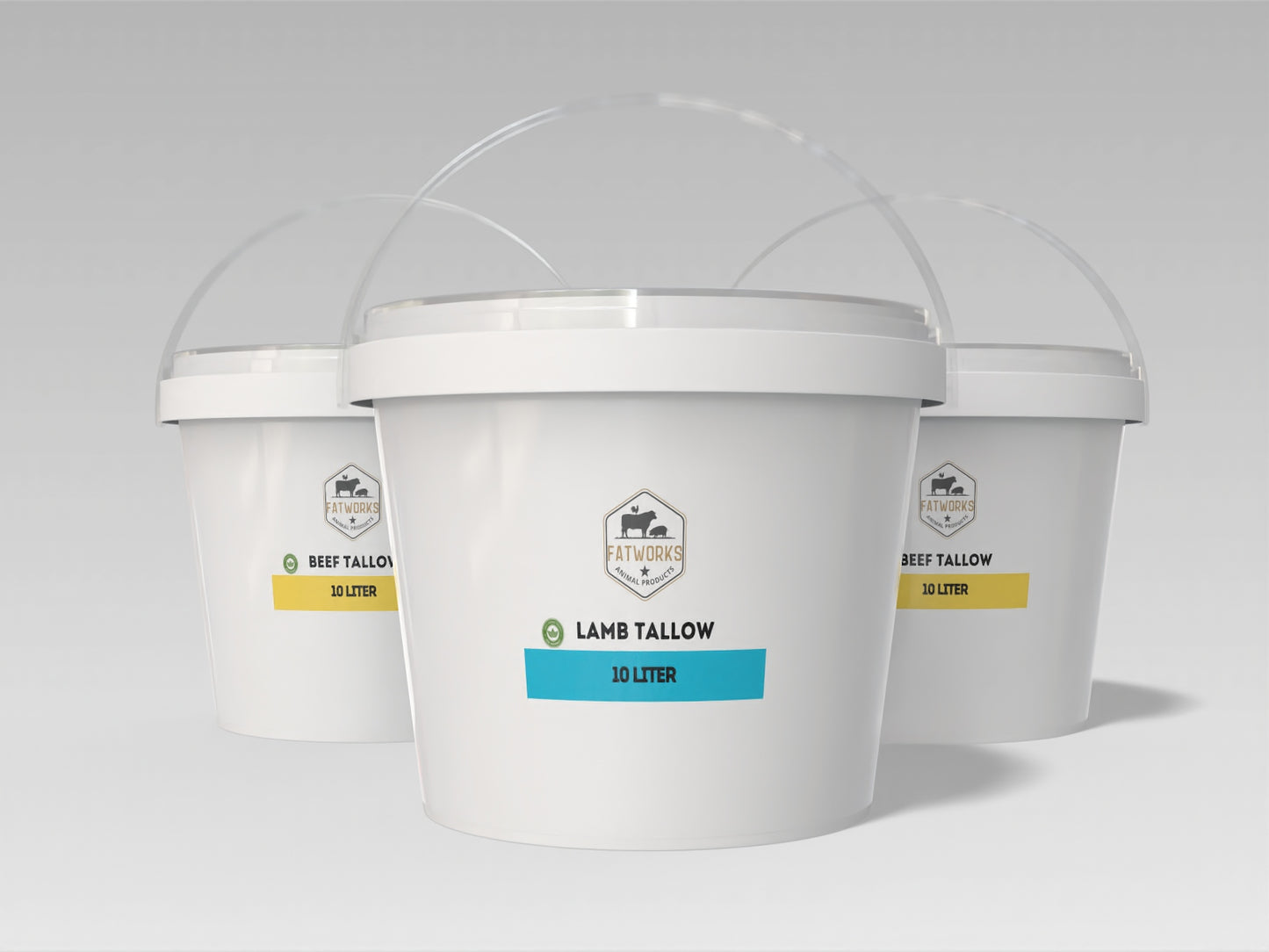 2 x 10L Beef Tallow, 1 10L Lamb Tallow