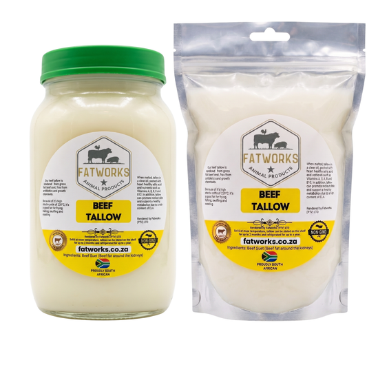2kg Beef Tallow in Consol glass with refill