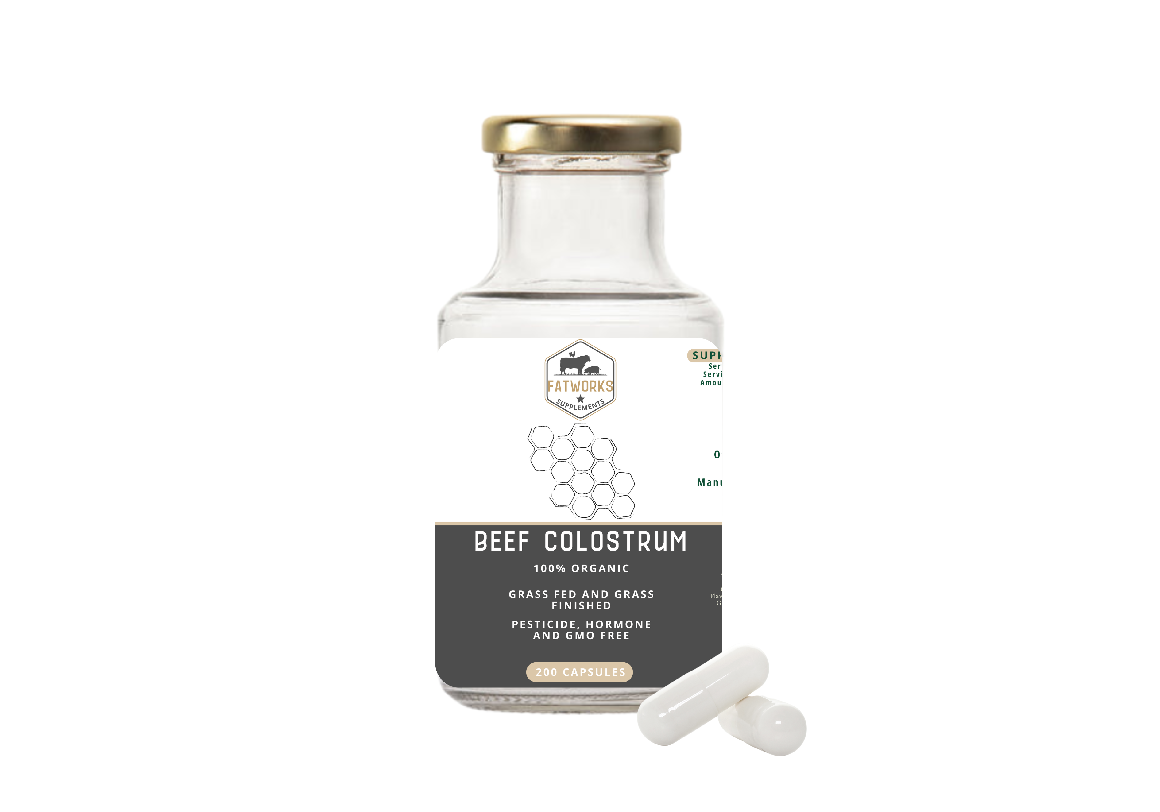 Beef Colostrum Beef Colostrum - Grass fed (160 Capsules) – Fatworks