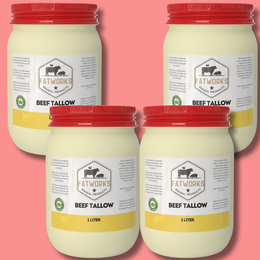 The Purest Pour: 4 x 1L Beef Tallow (Consol Glass)
