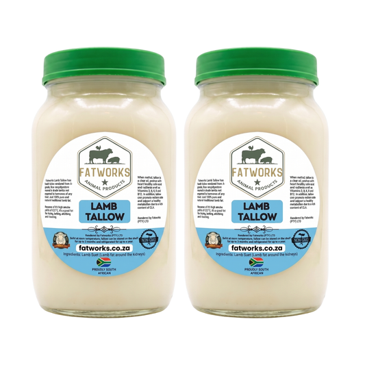 2 x 1L Lamb tallow in Consol Glass