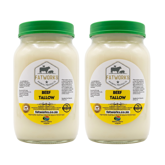 2 x 1L Beef tallow in Consol Glass