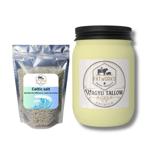 1L Wagyu tallow and 100g Celtic Salt