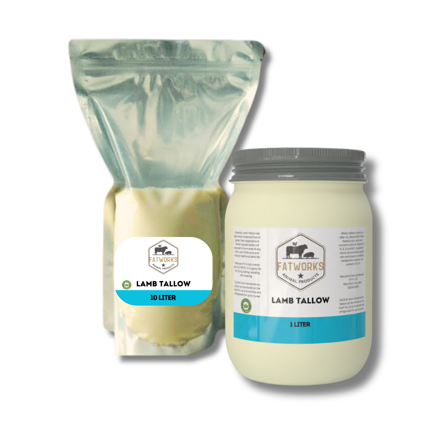 1L Lamb Tallow (Consol Glass) + 1L Refill