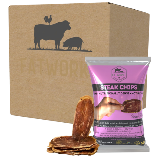 Sirloin Steak Chips - 100% A-Grade Beef (4 x 50g)
