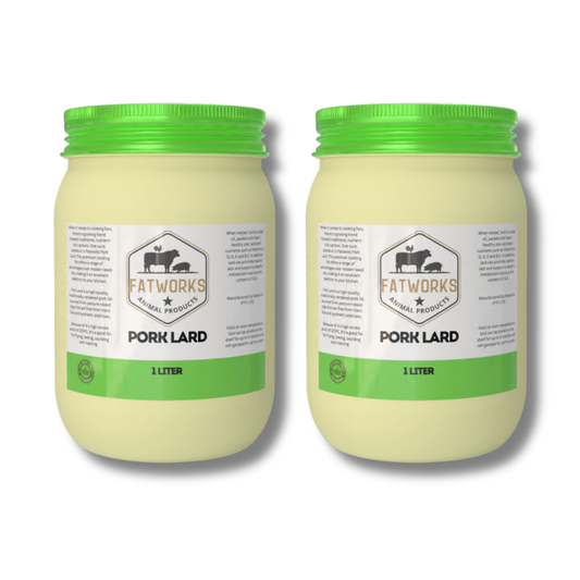 Pork Lard — 2 X 1L Consol Glass Jar