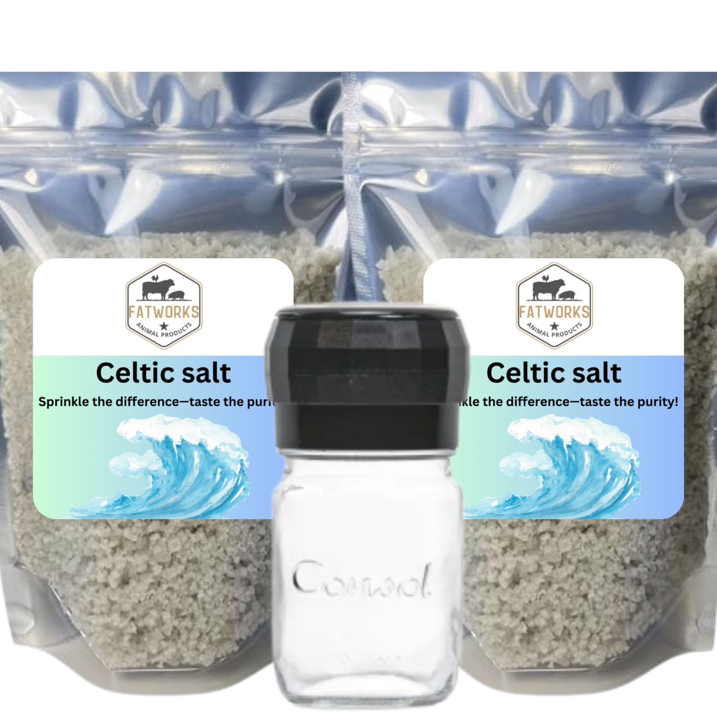 Celtic Salt - 1kg (Free 250g Consol Glass grinder)
