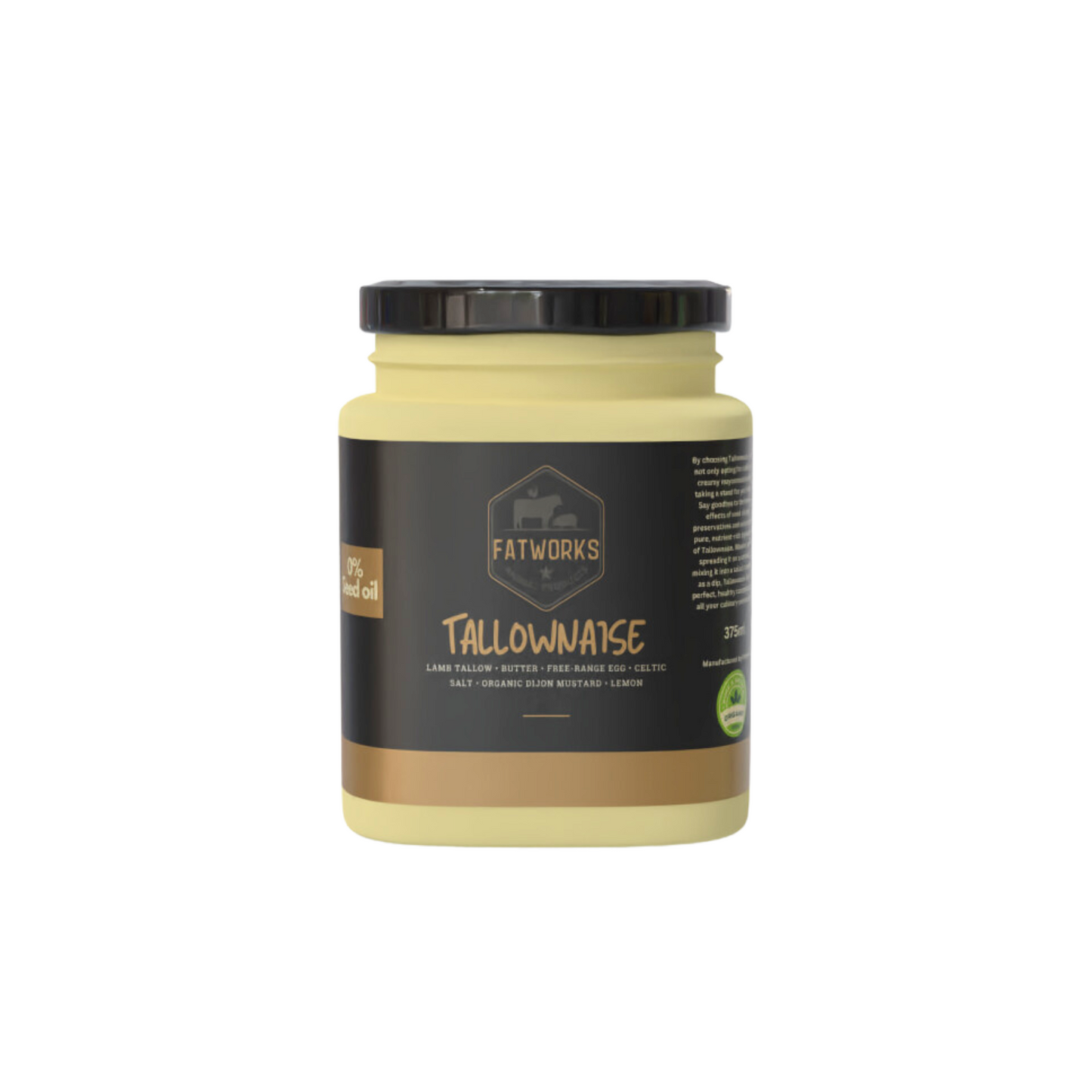 Tallownaise - Tallow mayonnaise with 0% seed oils - 200ml