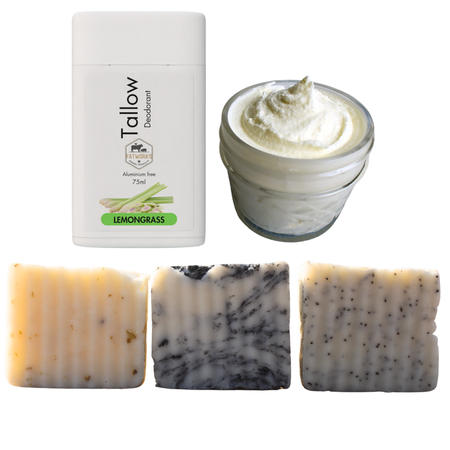 Tallow skin combo with Lemongrass deodorant