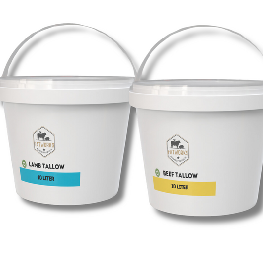 10L Beef tallow and 10L lamb tallow