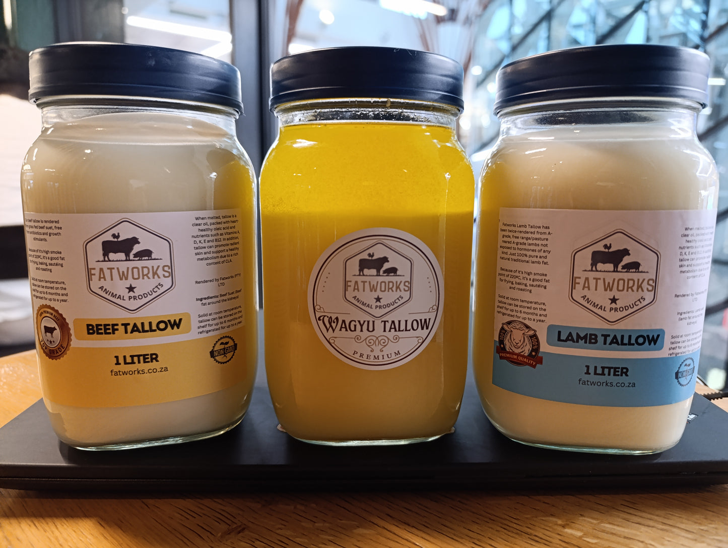 1L Wagyu Premium and 1L Beef Tallow in Consol