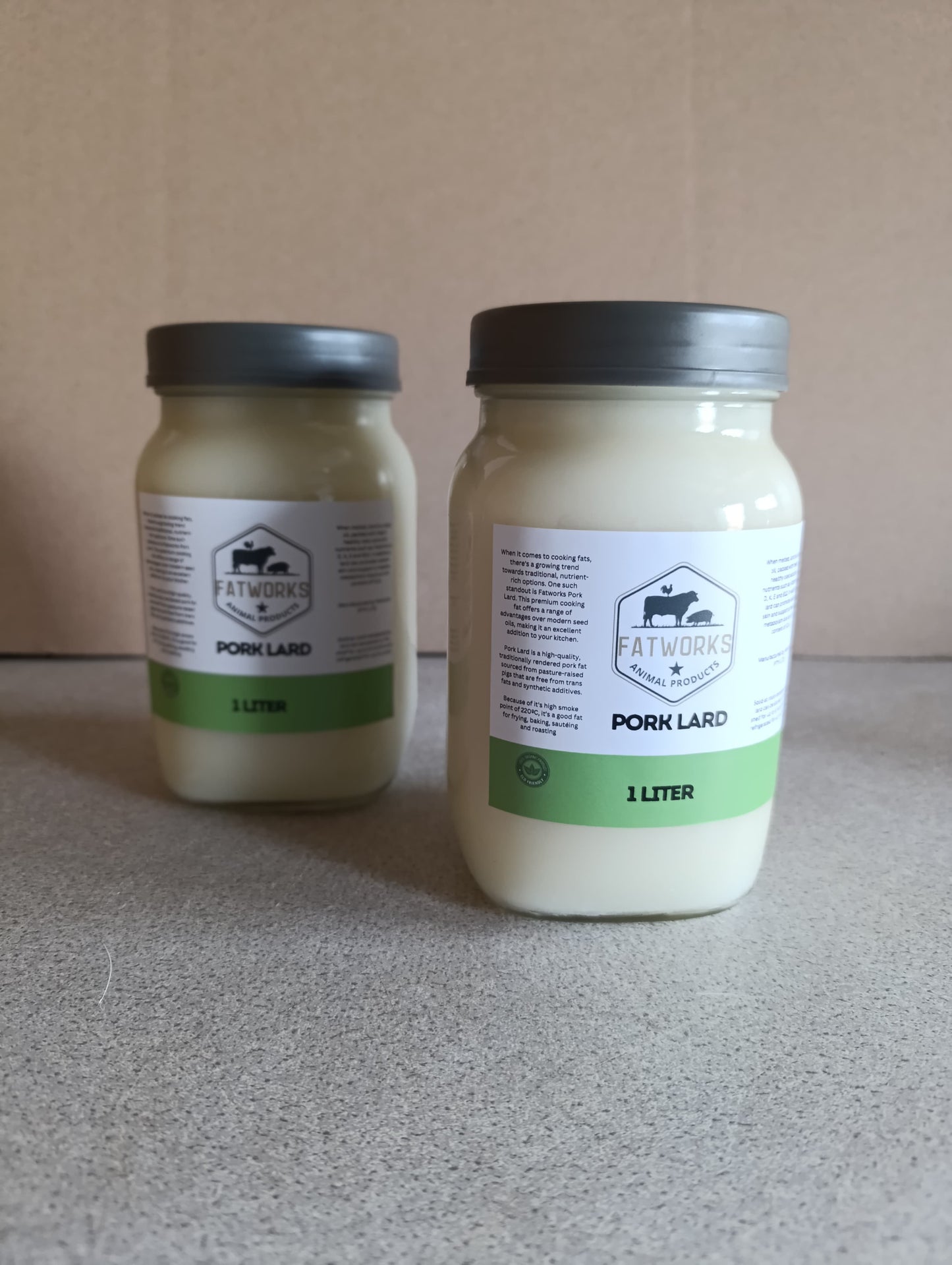 Pork Lard — 2 X 1L Consol Glass Jar